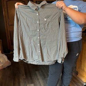 Cinch Gray Button Down Shirt Classic Style